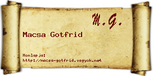 Macsa Gotfrid névjegykártya